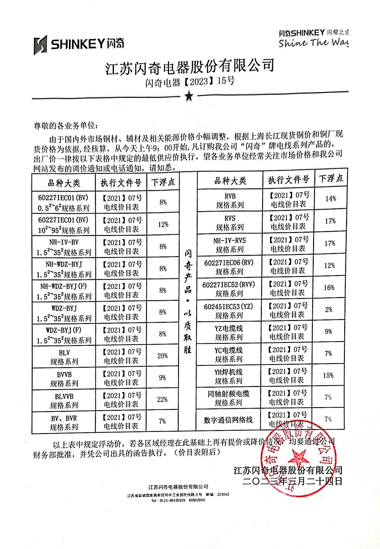 闪奇电器【2023】15号调价函告.jpg